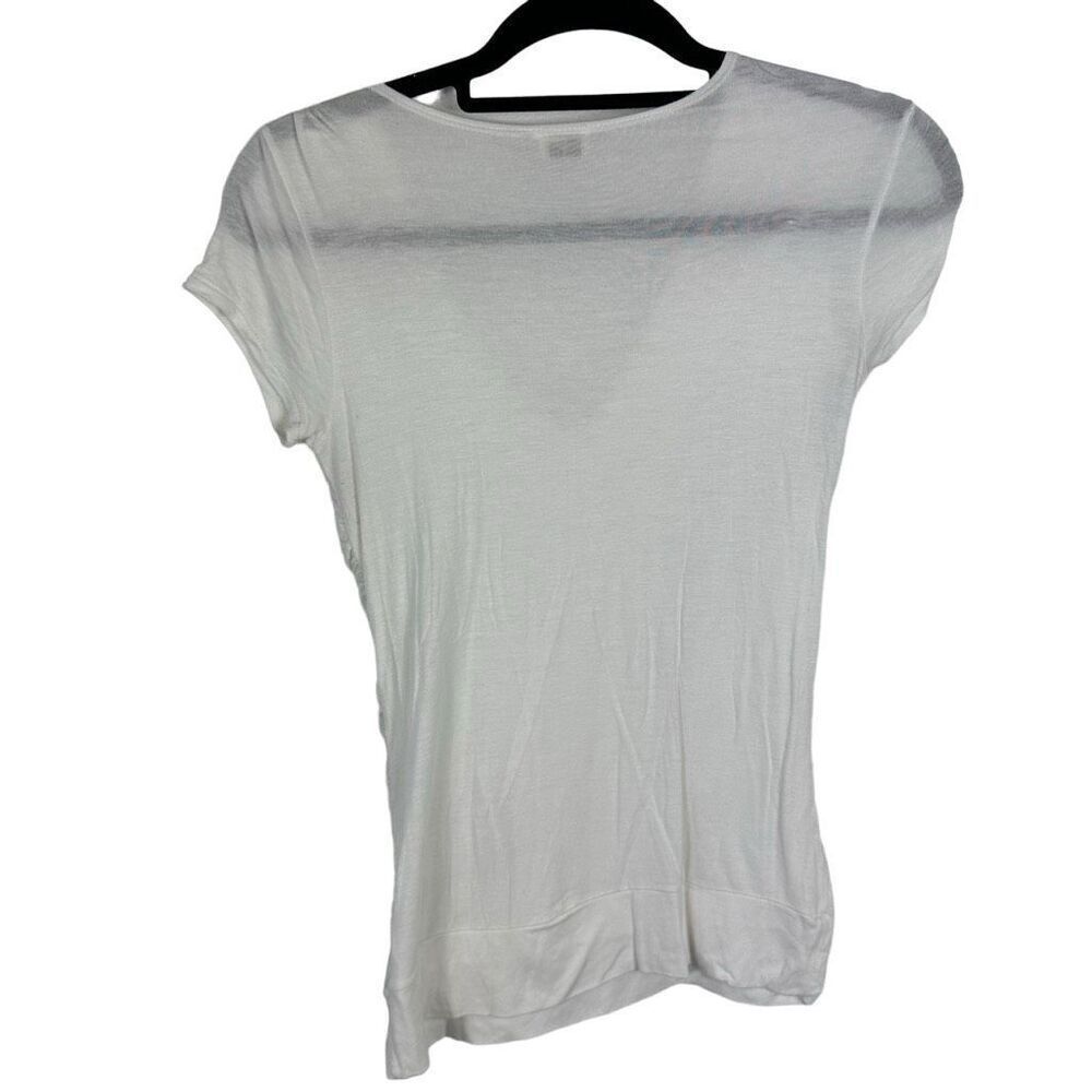 Carrie Allen cream ruffle t-shirt - Picture 3 of 5